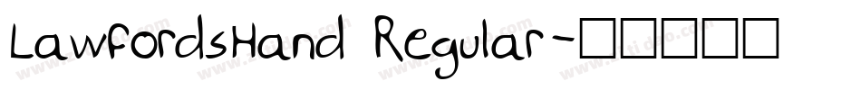 LawfordsHand Regular字体转换